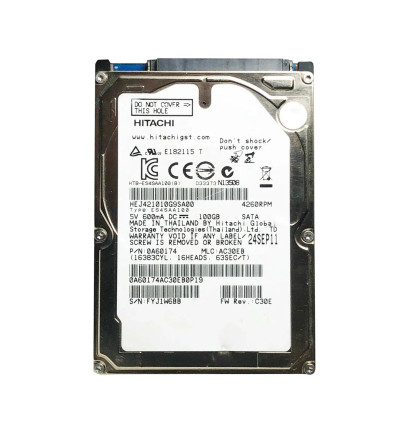 HEJ421010G9SA00 - HGST 100GB 4260RPM SATA 2.5" HDD