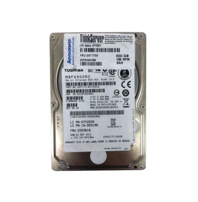 67Y2539 - Lenovo 600GB 10000RPM SAS 6Gb/s 2.5" HDD