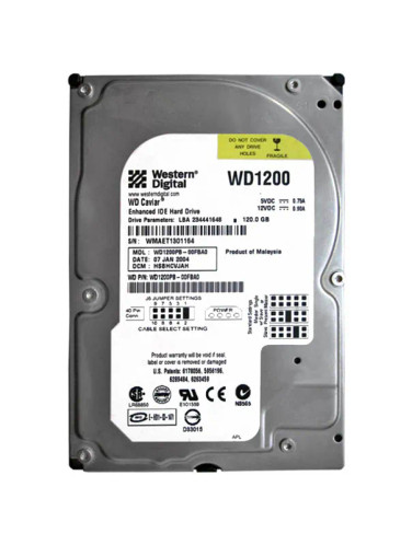 WD1200PB-00FBA0 - Western Digital 120GB 7200RPM EIDE 8MB 3.5" HDD
