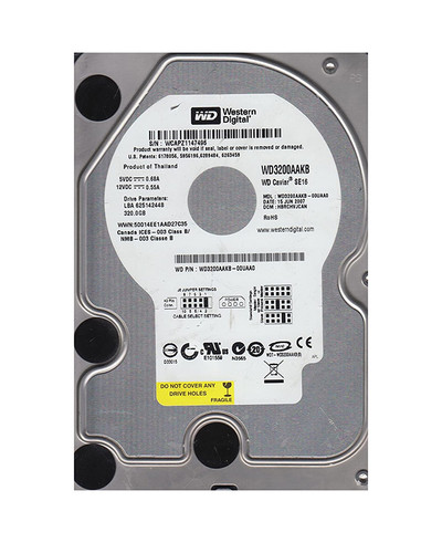 WD3200AAKB-00UAA0 - Western Digital 320GB 7200RPM IDE 16MB 3.5" HDD