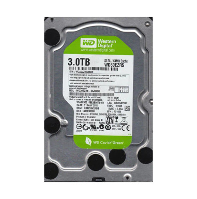 WD30EZRS-55J99B0 - Western Digital 3TB 5400RPM SATA 64MB 3.5" HDD