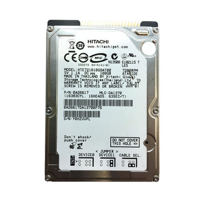HTE721010G9AT00 - Hitachi 100GB 7200RPM 2.5" IDE HDD