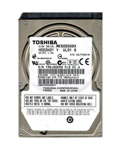 HDD2H21Y - TOSHIBA 500GB 5400RPM SATA 8MB 2.5" HDD