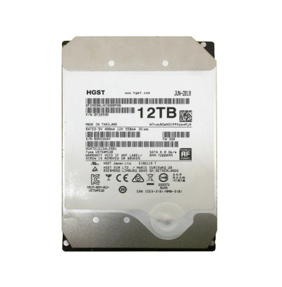 HUH721212ALE601 - HGST 12TB 7200RPM SATA 6Gb/s 256MB 3.5" HDD