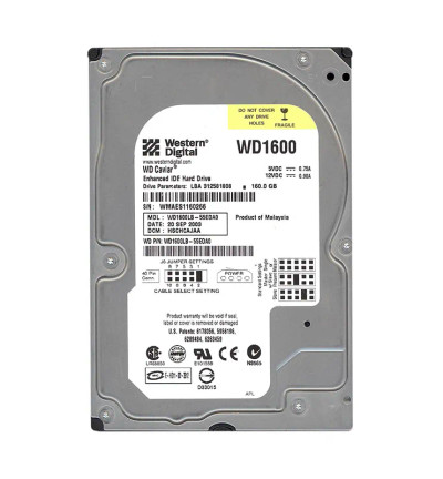 WD1600LB - WESTERN DIGITAL 160GB 7200RPM EIDE 3.5" HDD