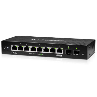 Ubiquiti EdgeSwitch ES-10X 8 PoE Ports + 2 SFP Managed Gigabit Switch for Ethernet Networks