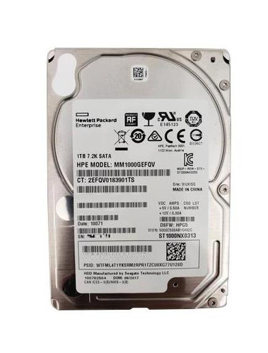 HP 1TB 7200RPM SAS 6Gb/s SFF 2.5-inch Near Line Hard Drive with Tray for ProLiant DL360p Gen8 servers