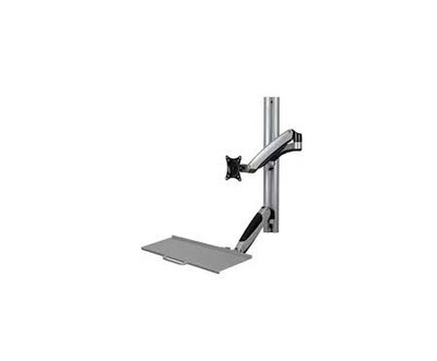 Tripp Lite Monitor Mount Stand 27 Black Silver WWSS1327RWTC for Office or Home Use