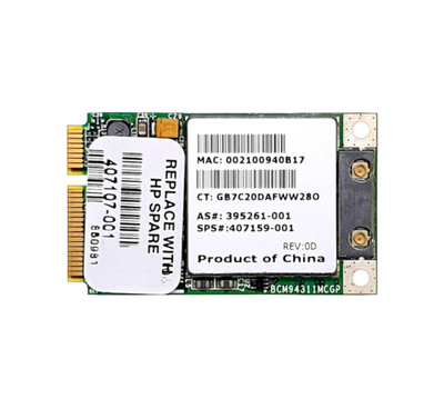 407159-001 - HP Mini PCI-Express 802.11a/b/g/n Wireless Network Card