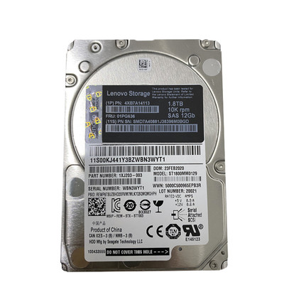 4XB7A14113 - Lenovo 1.8TB 10000RPM SAS 12Gb/s Hot-Swappable 2.5-Inch Nearline Hard Drive with Tray for ThinkSystem DE2000H