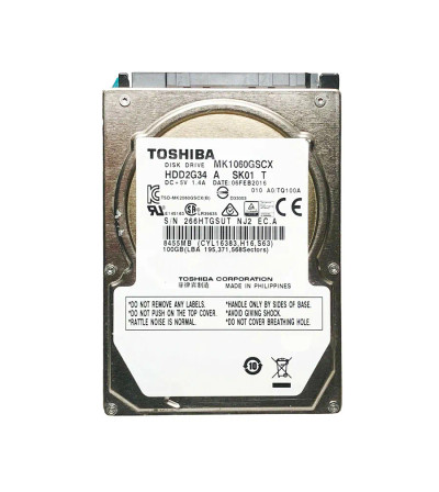 MK1060GSCX - TOSHIBA 100GB 4200RPM SATA 8MB 2.5" HDD