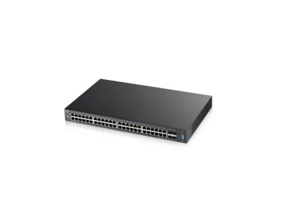 ZyXEL XGS2210-52 48-Port PoE+ Gigabit Ethernet Switch, 4 SFP+ Ports, 1U Rack-mountable