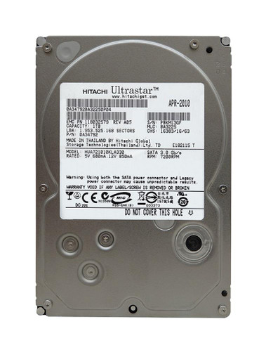 Hitachi 0A34792 Ultrastar A7K1000 1TB Internal Hard Drive