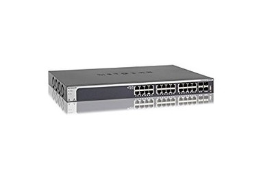 XS728T-100NES - Netgear Prosafe XS728T 24 x Ports 10GBase-T + 4 x Ports SFP+ Layer 3 Managed Rack-mountable 10 Gigabit Ethernet Network Switch