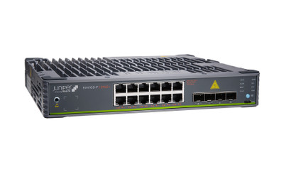 EX4100-F-12P - Juniper EX4100 Series 12 x Ports PoE+ 1000Base-T + 2 x Ports 10GbE Uplinks + 4 x Ports 10GbE Stacking/Uplink Ports Layer 3 Managed 1U Rack-mountable Gigabit Ethernet Network Switch