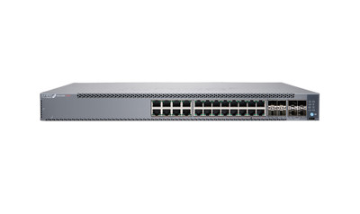 EX4100-24MP - Juniper EX4100 Series 24 x Ports PoE 10/100/1000Base-T + 4 x 10GbE Uplink Ports + 4 x 25GbE Stacking/Uplink Ports Layer 3 Managed 1U Rack-mountable Gigabit Ethernet Network Switch