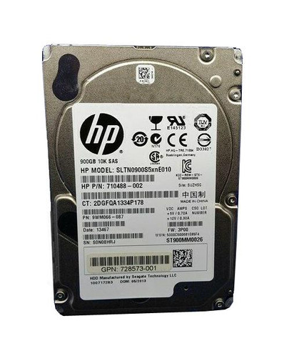 710488-002 - HP 900GB 10000RPM SAS 6Gb/s 2.5" HDD
