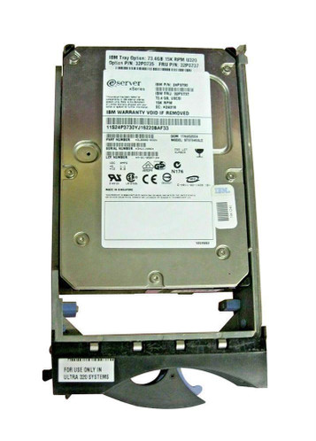 IBM 73.4GB Ultra320 SCSI Hard Drive 32P0737 for Hot Swappable Servers