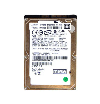 42T1028 - Lenovo 80GB 5400RPM SATA 1.5Gb/s 2.5" HDD