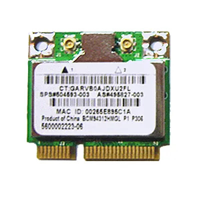 HP Broadcom 4312 Mini PCI Express WLAN Card for 2.4GHz Wireless Network - Compatible with ProLiant DL360p Gen8 Servers