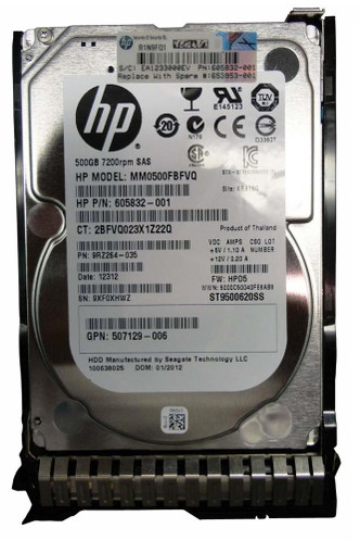 507129-006 - HP 500GB 7200RPM SAS 6Gb/s 2.5" HDD