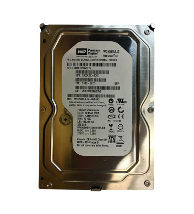HP 250GB 7200RPM SATA 3Gb/s 8MB Cache 3.5 Hard Drive for ProLiant DL360p Gen8 Servers