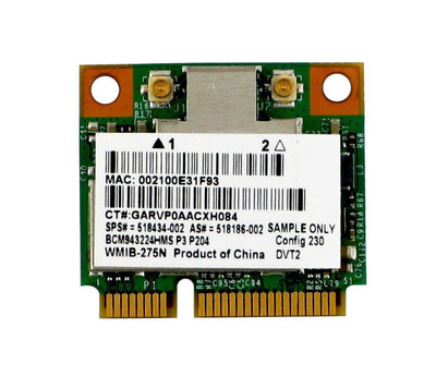 518186-002 - HP Mini PCI-Express 802.11a/b/g/n WiFi Network Adapter