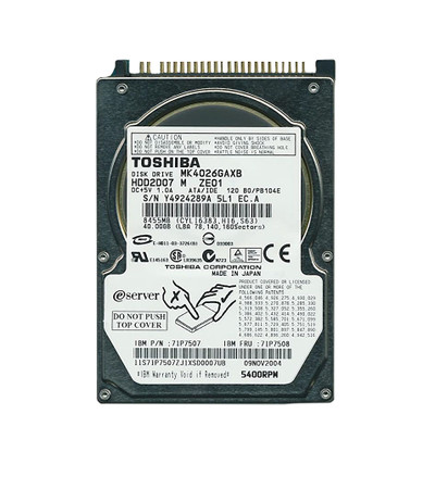 IBM 40GB 5400RPM IDE Ultra ATA/100 ATA-6 16MB Cache 2.5-Inch Hard Drive for Laptops