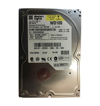 78FGW - Dell 10GB 7200RPM IDE/ATA 3.5" HDD
