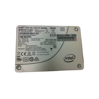 HP E 80GB SATA 6Gb/s SSD for ProLiant Server - Hot-Pluggable, Read Intensive, 2.5-Inch Enterprise Drive