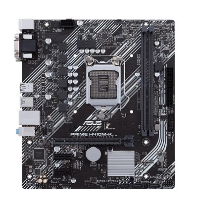 ASUS PRIME H410M-K Micro-ATX Motherboard for Intel LGA1200 CPUs - Supports DDR4, 2x DIMM - Ideal for Core, Pentium