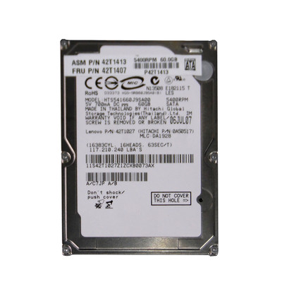 Hitachi 60GB 5400RPM SATA 2.5 Hard Drive for Travelstar, 8MB Cache, Compatible with ProLiant DL360p Gen8 Servers