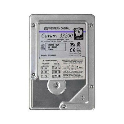 AC33200-32LA - WESTERN DIGITAL 3.2GB 5200RPM EIDE 3.5" HDD