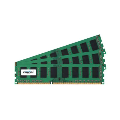 CT3K4G3ERSLD81339 - Crucial Technology 12GB Kit 3 X 4GB DDR3-1333MHz PC3-10600 ECC Registered CL9 240-Pin DIMM 1.35V Low Voltage Dual Rank Memory