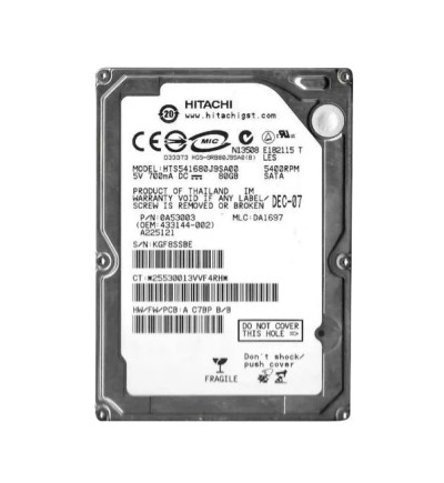 Hitachi 80GB 5400RPM SATA 2.5 Hard Drive for Travelstar, 8MB Cache, Compatible with SATA 1.5 Gbps Devices