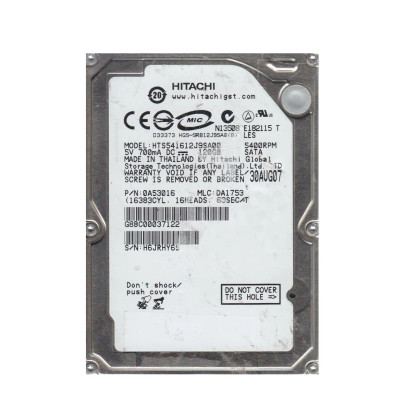 Hitachi 120GB 5400RPM SATA 2.5 Hard Drive for Travelstar - 0A53016 - Compatible with laptops
