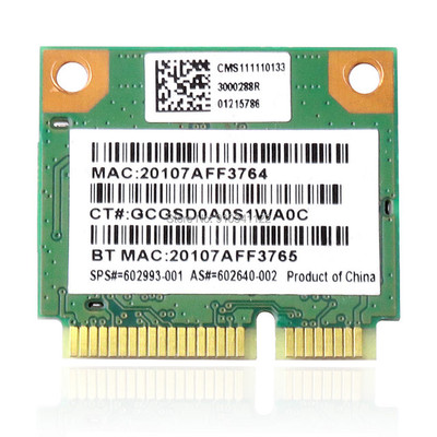 602640-002 - HP Mini PCI-Express 802.11b/g/n WiFi Bluetooth Network Adapter