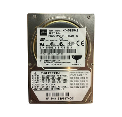 HDD2190F - TOSHIBA 40GB 4200RPM IDE 2.5" HDD