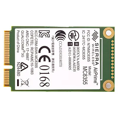 HP GOBI3000 Wireless 3G WWAN GPS GPRS Card for ProLiant DL360p Gen8 servers