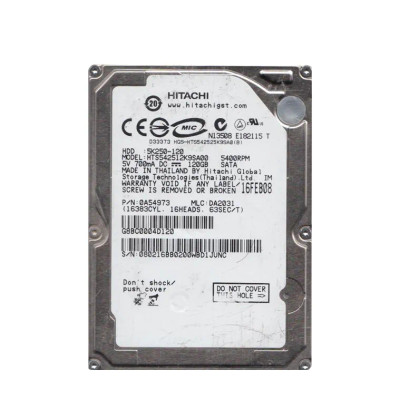0A54973 - Hitachi 120GB 5400RPM SATA 8MB 2.5" HDD