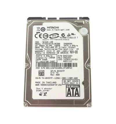 0A57283 - Hitachi 160GB 5400RPM SATA 2.5" HDD