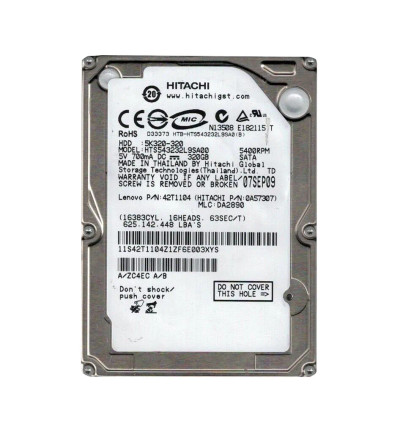 0A57307 - Hitachi 320GB 5400RPM SATA 8MB 2.5" HDD