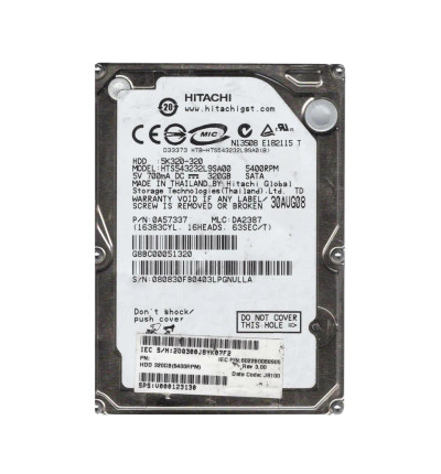 Hitachi 320GB 5400RPM SATA 2.5 Hard Drive for ProLiant DL360p Gen8 Servers