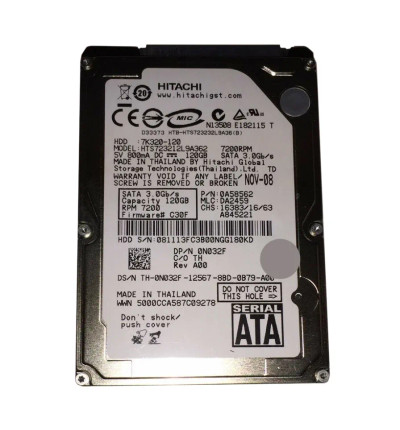 0A58562 - Hitachi 120GB 7200RPM SATA 3Gb/s 2.5" HDD