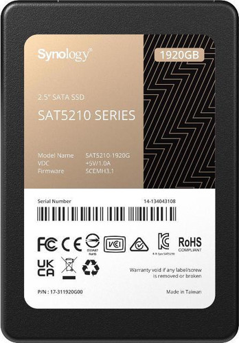 Synology SAT5210 Series 960GB SATA SSD for RoHS 2.5-Inch Servers