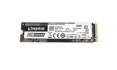 Kingston KC2000 500GB M.2 SSD PCIe 3.0 x4 NVMe AES-256 TCG Opal 2.0 Triple-Level Cell for Data Storage