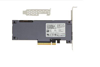Samsung 6.4TB PCI Express3.0 NVMe Enterprise SSD Solid State Drive mounted in server rack