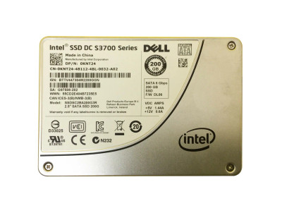 Dell 200GB MLC SATA SSD for PowerEdge Servers, Hot-Pluggable 2.5-Inch