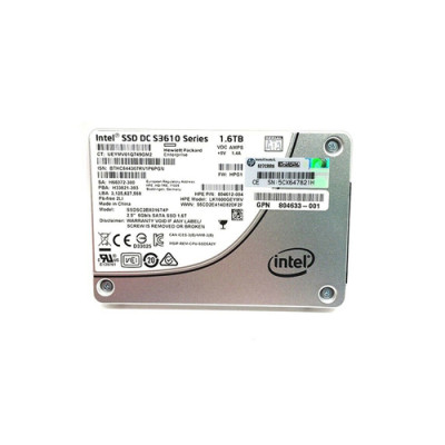 Intel DC S3610 1.6TB SSD for ProLiant DL360p Gen8 servers - 2.5-Inch SATA 6Gb/s Solid State Drive Intel DC S3610 1.6TB SSD for ProLiant DL360p Gen8 servers - 2.5-Inch SATA 6Gb/s Solid State Drive