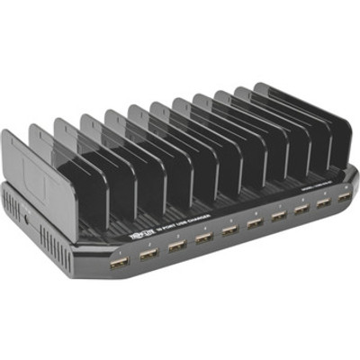 U280-010-ST - Tripp Lite 96-Watts 12V 8A 10-Ports USB Charging Station with Adjustable for Smartphone/Tablet